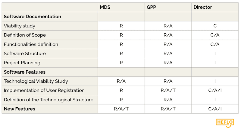 Example of RACI Matrix